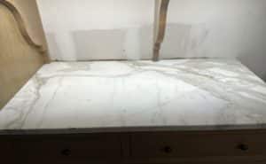 Calacatta Lincoln Marble Tops Protected