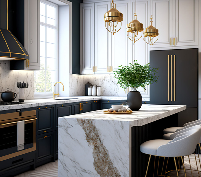 Marble countertop