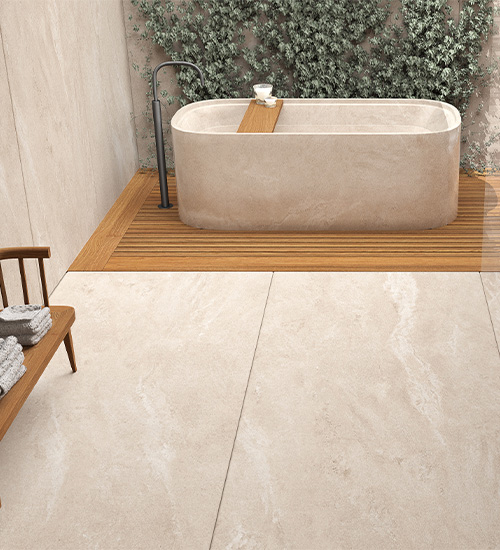 Limestone floor