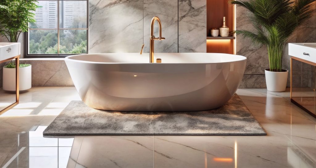 polished marble bath